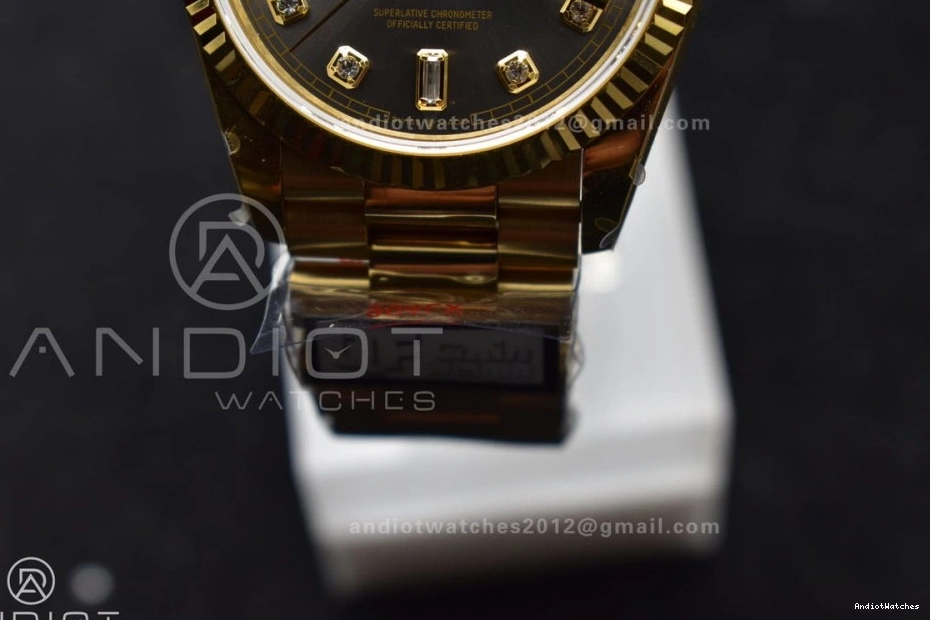 Bracelet Square Best Grey Steel QF 36 President DayDate YG on with Weight) V5 Diamond Dial Sophisticated vr3255 (Gain 698 904L Edition 0825